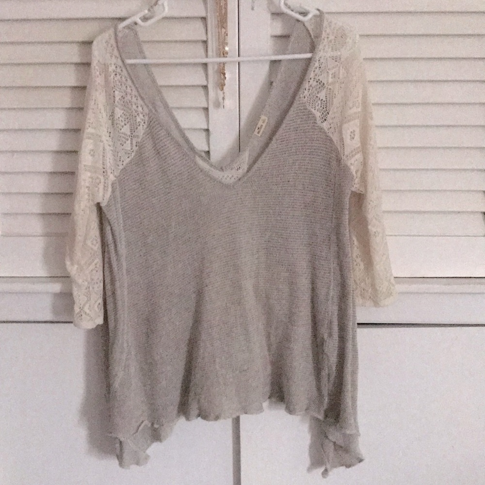 Boho Hollister crochet lacy knit